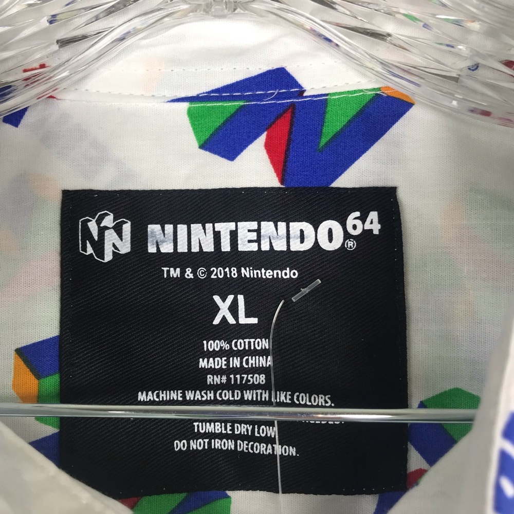 Men’s Button Down Nintendo 64 Logo Shirt Size XL - Picture 3 of 3